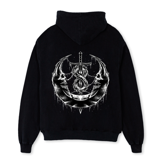 EC HOODIE Black Oversized Hoodie.