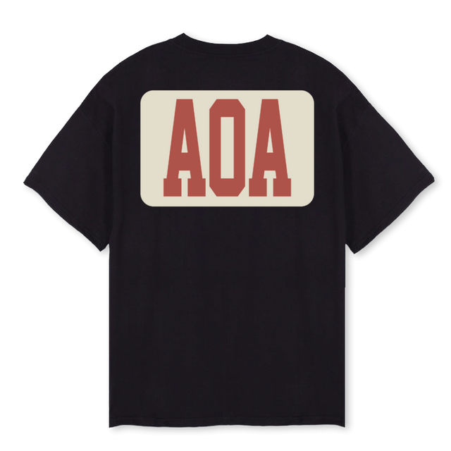 AOA ATHLETIC BLK Black Oversized Tee.