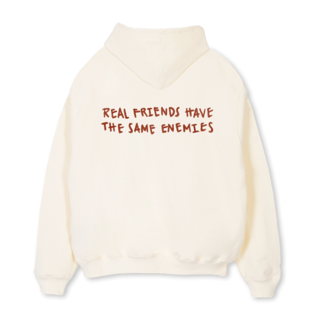 HOODIE WHI Cream Oversized Hoodie.
