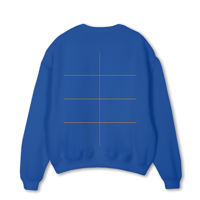 TTOKTOTKT Cobalt Blue Oversized Crewneck Sweater.