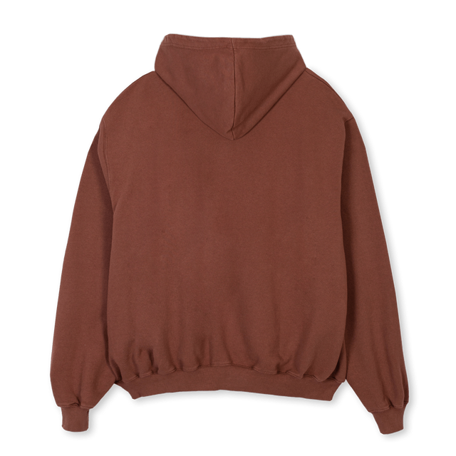 LETTERING ABUTMENT Vintage Brown Oversized Hoodie.