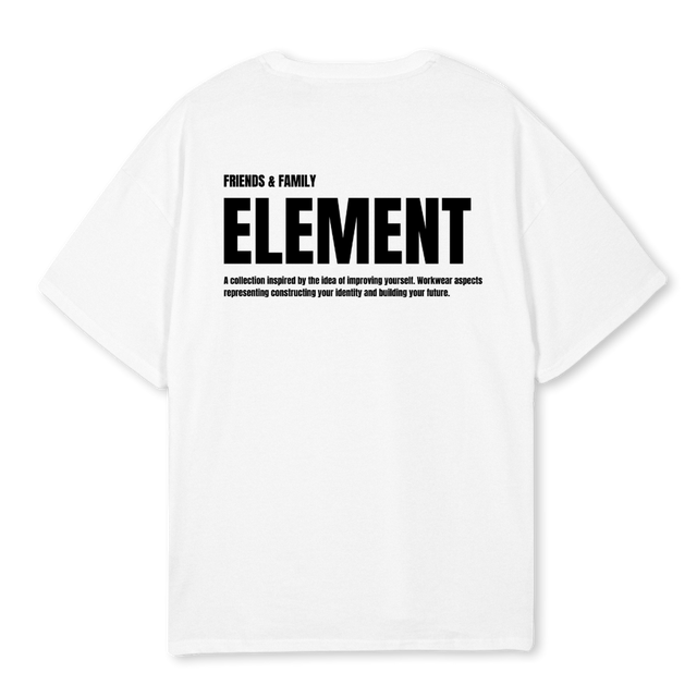 SS FF WT ELEMENT White Oversized Tee.