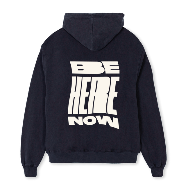 BHN BIC Vintage Black Oversized Hoodie.