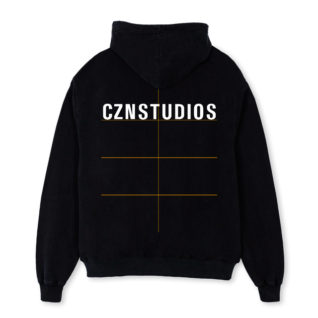 LOGOTYPE Black Oversized Hoodie.