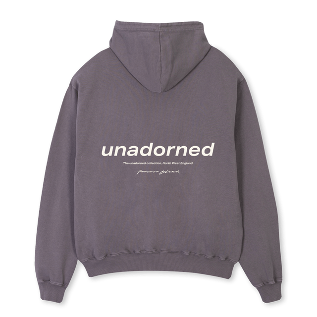 UNADORNED HOODIE Pigment Grey Oversized Hoodie.