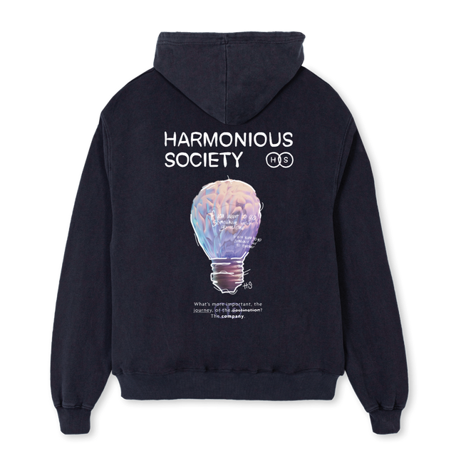 HS HOODLB Vintage Black Oversized Hoodie.