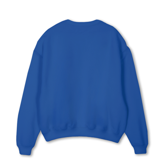 BADGE Cobalt Blue Oversized Crewneck Sweater.