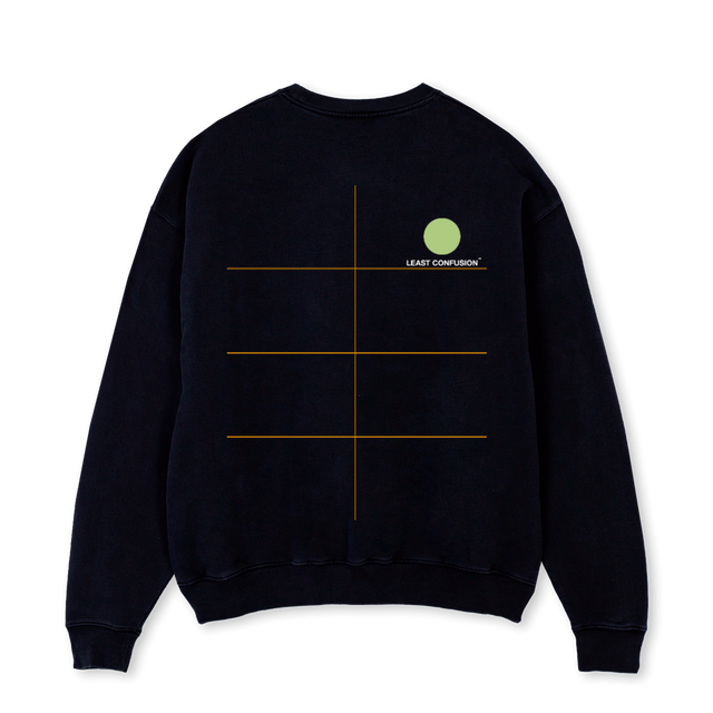 AAO TEAM Black Oversized Crewneck Sweater.