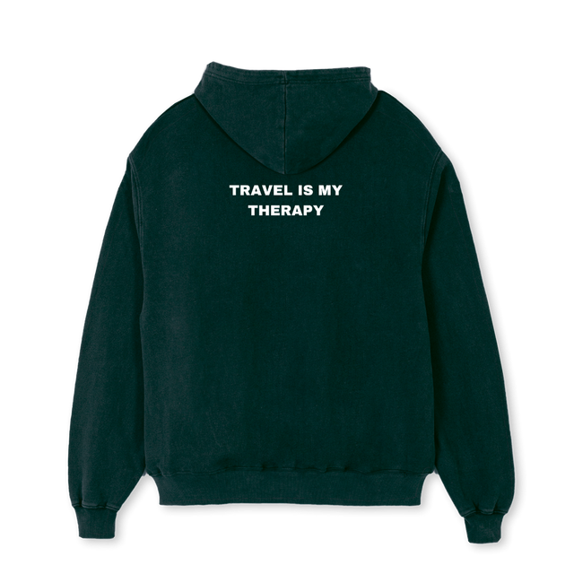 WILDGREENHOODIETEKST Wild Green Oversized Hoodie.