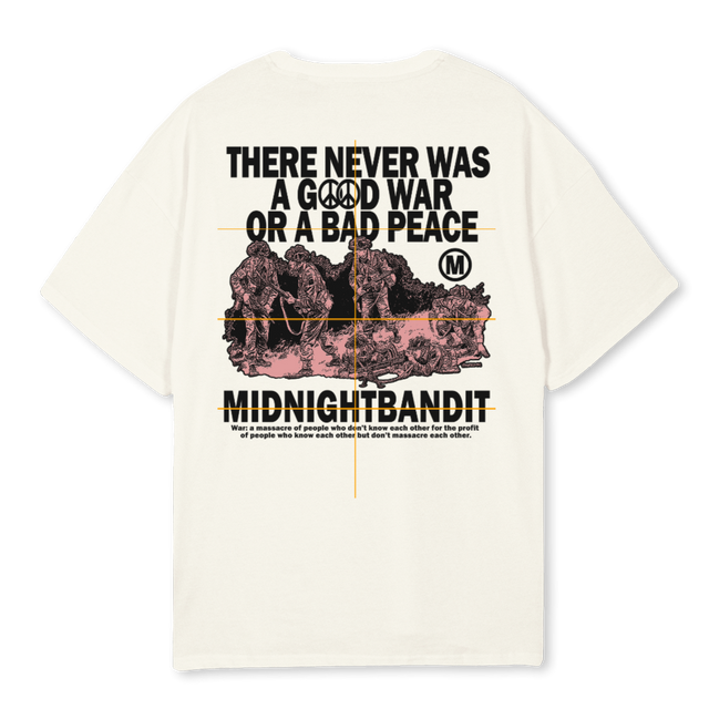 BAD PEACE Cream Oversized Tee.