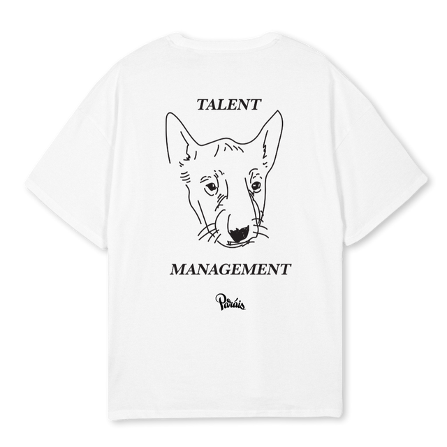 TALENT MANAGEMENT White Oversized Tee.