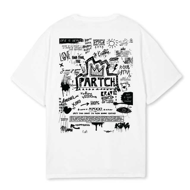 WHT OV POP White Oversized Tee.