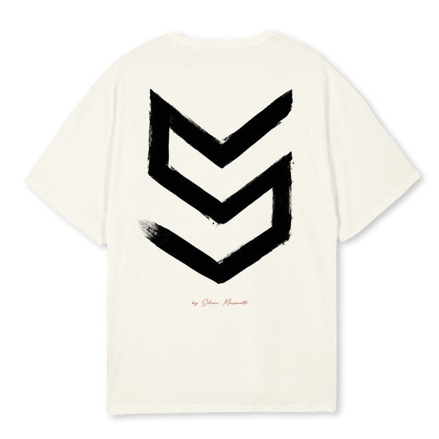 VISIONS ART Cream Oversized Tee.