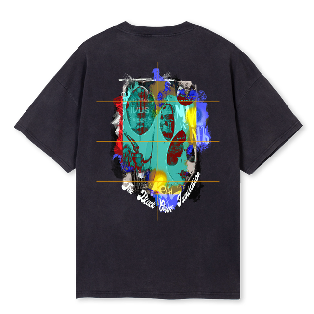 BCOFFEETEE Vintage Black Oversized Tee.