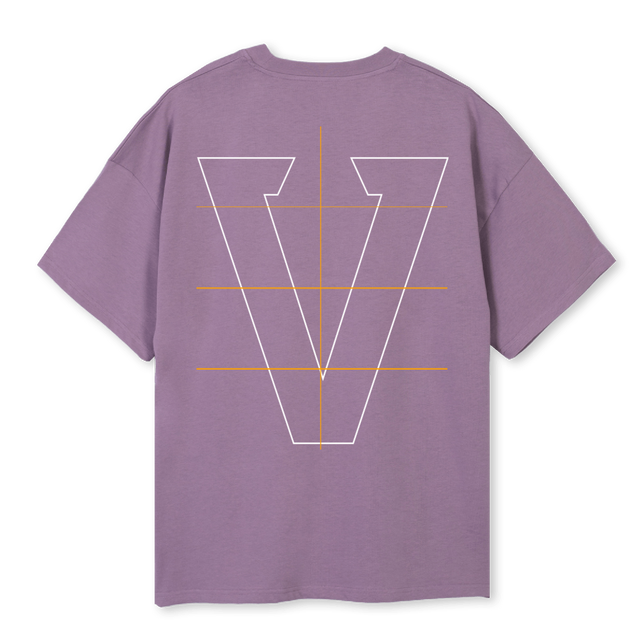 BIG V PURPLE  Purple Oversized Tee.