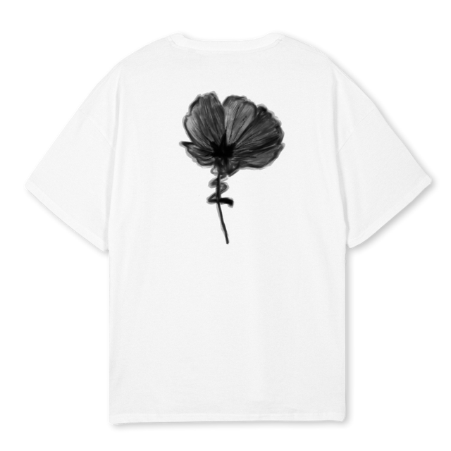 FLOWER White Oversized Tee.