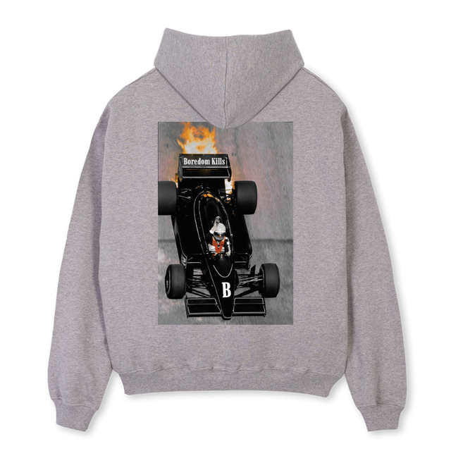 RACINGTEE Grey Marl Oversized Hoodie.