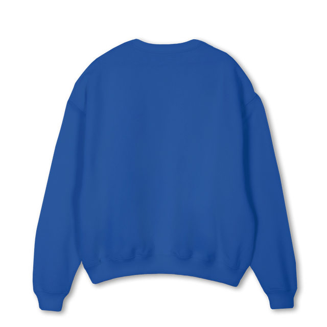 BLUE SWEATER Cobalt Blue Oversized Crewneck Sweater.