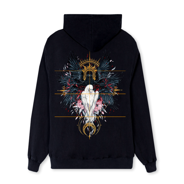 WHENLIGHTTURNSTODARK Black Regular Hoodie.
