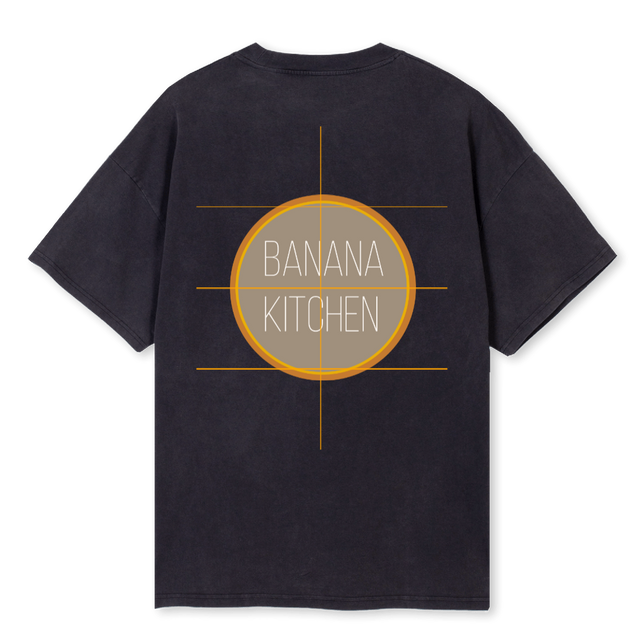 BANANA TEA BL DO Vintage Black Oversized Tee.