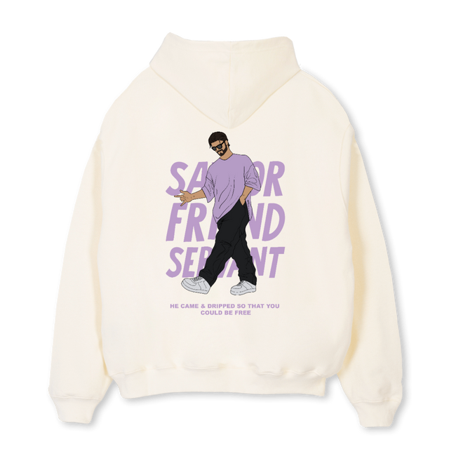SFS BLCK HOODIE Cream Oversized Hoodie.