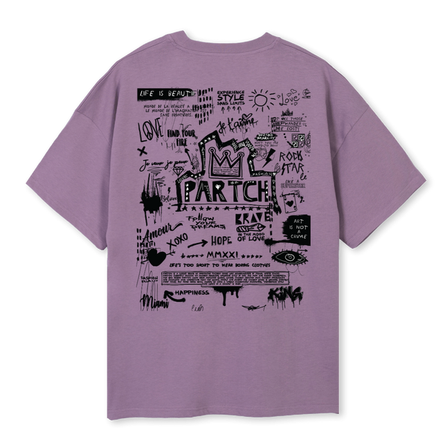 PUR OV POP Purple Oversized Tee.