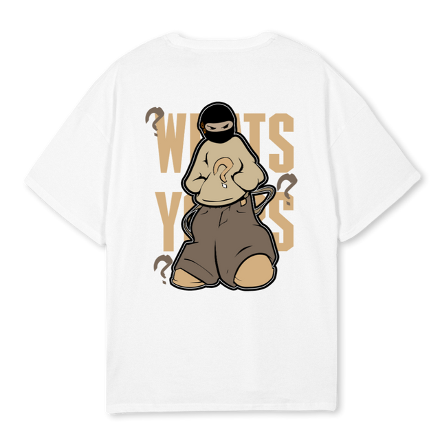 BLUEPRINT CARTOON T White Oversized Tee.