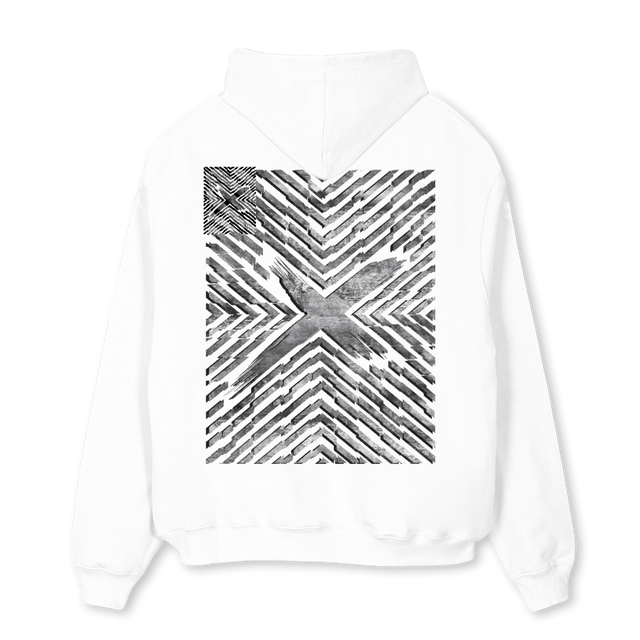 DEEMONZ White Oversized Hoodie.