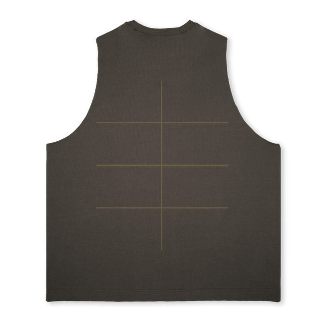 SAUL ATH VEST BROWN City Brown Oversized Vest.