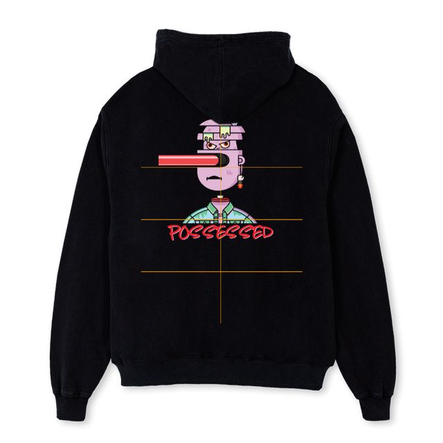 POSSE M H D Black Oversized Hoodie.