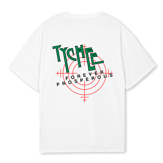 TYCHEE TARGET WHITE White Oversized Tee.